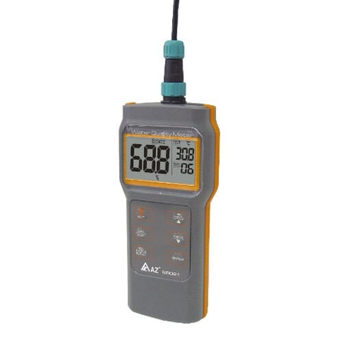 Su Kalitesi Ölçüm Cihazı Çantalı Set pH Metre & pH / EC / TDS / Tuzluluk / Sıcaklık / Çözünmüş Oksijen & AZ 86021-1 -1 Adet