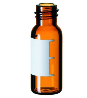 1.5ml Vida Boyunlu Vial ND-8, 32 x 11.6mm Amber Etiketli 1.Hidrolik Sınıf 100 Adet/Pk