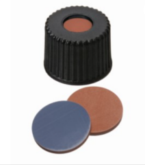 8mm Kombinasyon Contası  PP Vidalı Kapak Siyah Orta Delik 8-425 Butil Kırmızı/PTFE Gri 55° shore A 1.3mm 100Adet/Pk