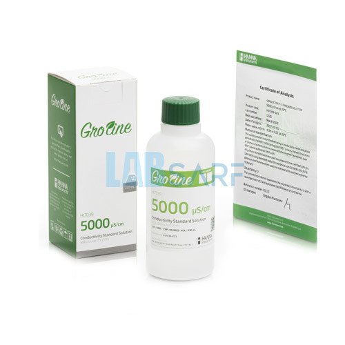 GroLine İletkenlik Standardı 5000 µS/cm & Sertifika İle (230 mL)