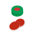 11mm Kombinasyon Contası: PE Segman Kapağı, yeşil, orta delik; PTFE kırmızı/Silikon beyaz/PTFE kırmızı, 45° Shore A, 1,0 mm