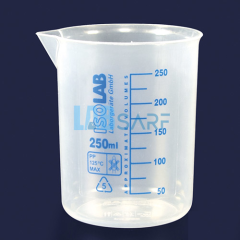 Beher P.P 250 Ml Kısa Form Mavi Skala- 1 Adet