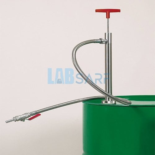 Paslanmaz Çelik Varil Pompası & Tahliye Hortumu/Musluk & Daldırma Derinliği 36 cm & 5601-0401