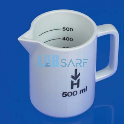 Porselen Beher  İçten Ölçülü  500 ml  Çap: 95 mm  Yükseklik: 125 mm