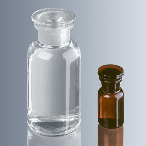 Çözelti Şişesi & Cam & Şilif Cam Kapaklı & Geniş Boyunlu & Amber & Yuvarlak & 100 ml -1 Adet