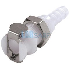 Hortum Kaplini & Çabuk Açılan & Hortum Başlığı İle Plaka Montajı & 1.6 mm & POM & NW 3.2 mm & 8743-1101