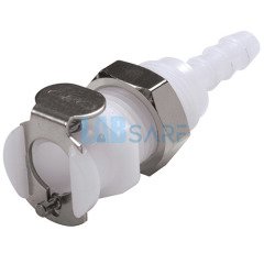 Hortum Kaplini & Çabuk Açılan & Hortum Başlığı İle Plaka Montajı & 6.4 mm & POM & NW 3.2 mm & 8743-1104