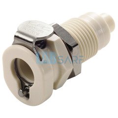 Hortum Kaplini & Çabuk Açılan & Hortum Başlığı İle Plaka Montajı & 6.4 mm & POM & NW 3.2 mm & 8743-1104