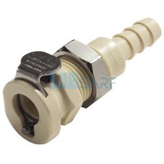 Hortum Kaplini & Çabuk Açılan & Hortum Başlığı İle Plaka Montajı & 6.4 mm & POM & NW 3.2 mm & 8743-1104