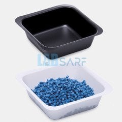 Tartım Kabı 250 ml Kare & Steril & Beyaz - 10 Adet/Paket - (1 Paket)